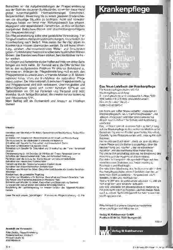 Vorschauseite 4: Die Stellung der Pflegedienstleitung im Krankenhaus in den einzelnen Bundesländern