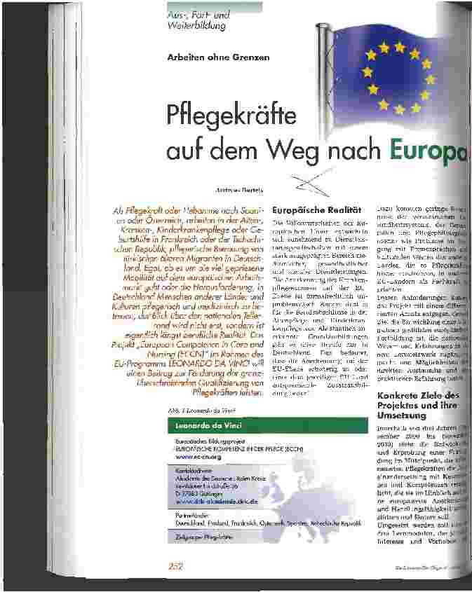 Vorschauseite 1: Pflegekräfte auf dem Weg nach Europa