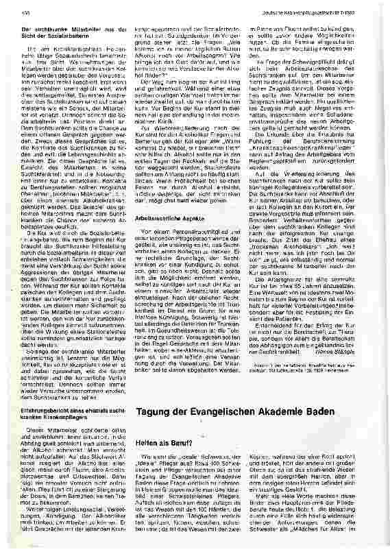 Vorschauseite 2: Tagung des Arbeitskreises leitender Krankenpflegepersonen in Baden-Württemberg Gruppe Nord