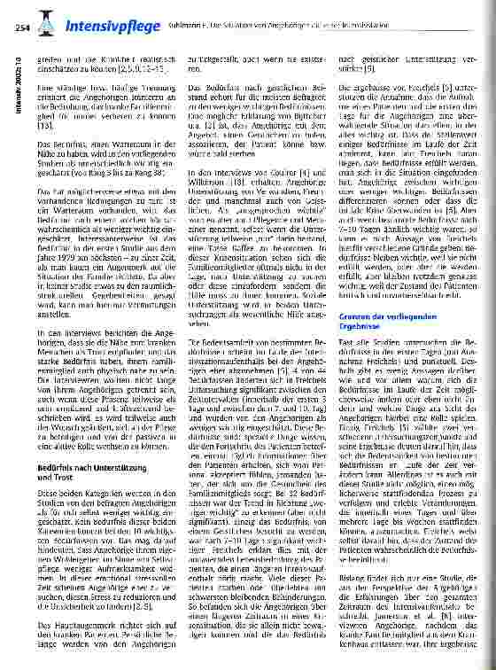 Vorschauseite 5: Die Situation von Angehörigen auf einer Intensivstation