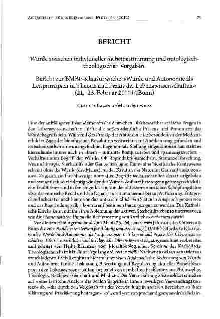 Vorschauseite 1: BERICHT