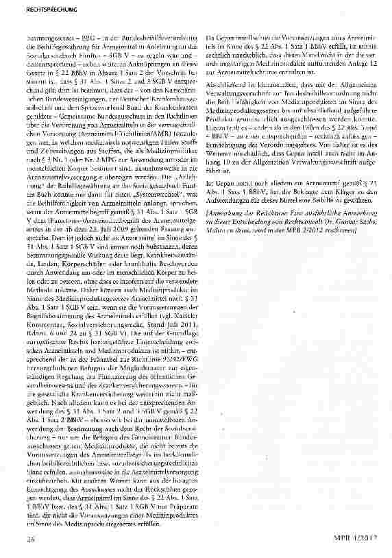 Vorschauseite 4: Beihilferechtlicher Arzneimittelbegriff