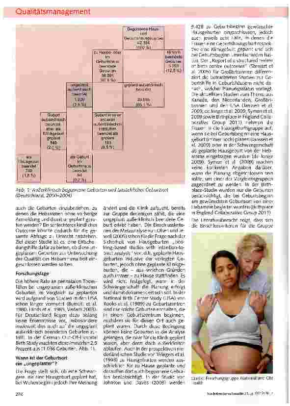Vorschauseite 2: Welche Geburten sollten zur Qualitätsüberprüfung außerklinischer Geburtshilfe herangezogen werden?
