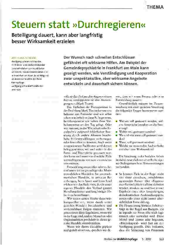 Vorschauseite 1: Steuern statt »Durchregieren«