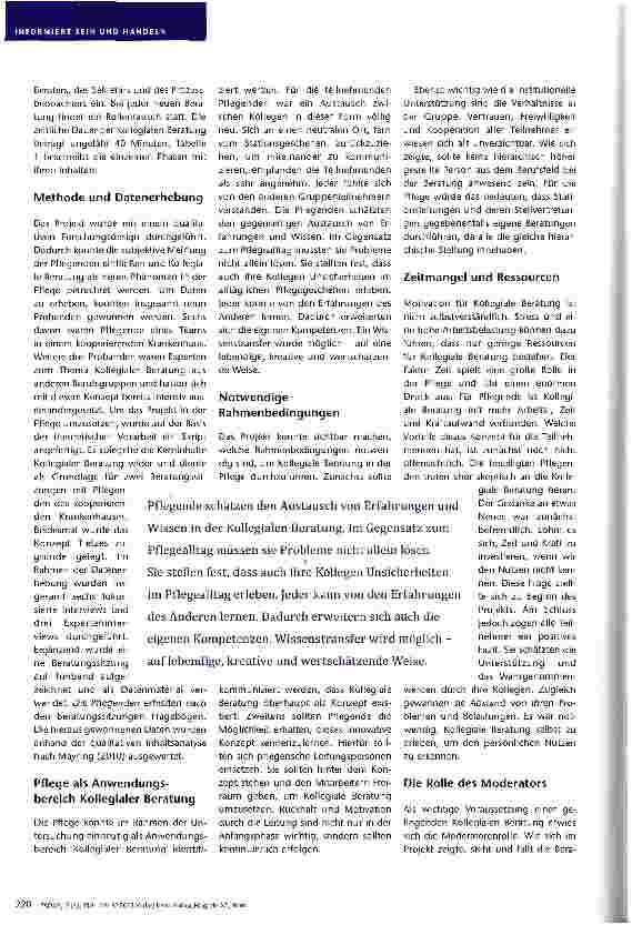 Vorschauseite 3: Kollegiale Beratung in der Pflege