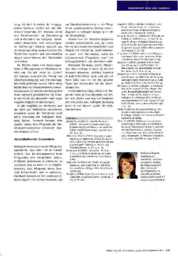 Vorschauseite 4: Kollegiale Beratung in der Pflege