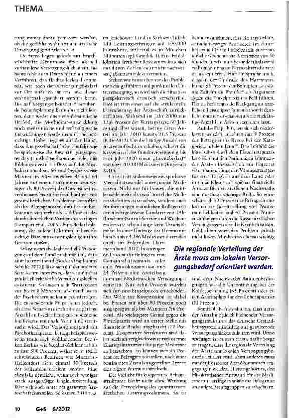 Vorschauseite 3: Die Gesundheitsversorgung in schwer zu versorgenden Regionen