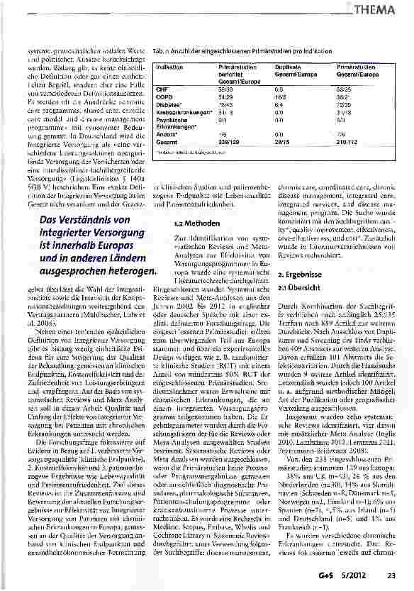 Vorschauseite 3: Integrierte Versorgung-zwischen Anspruch, Wirklichkeit und Evidenz in der Forschung