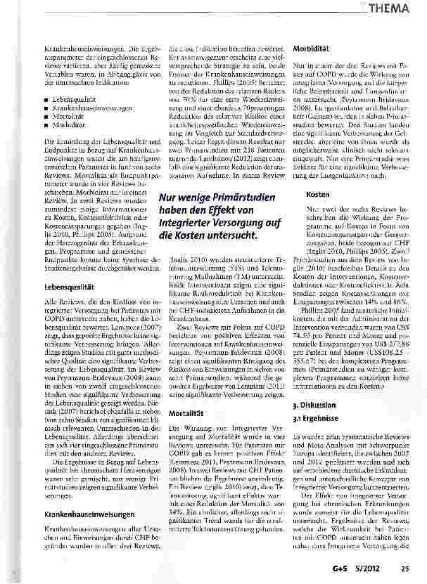 Vorschauseite 5: Integrierte Versorgung-zwischen Anspruch, Wirklichkeit und Evidenz in der Forschung