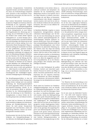 Vorschauseite 2: Wohin geht es mit der Forensischen Psychiatrie?