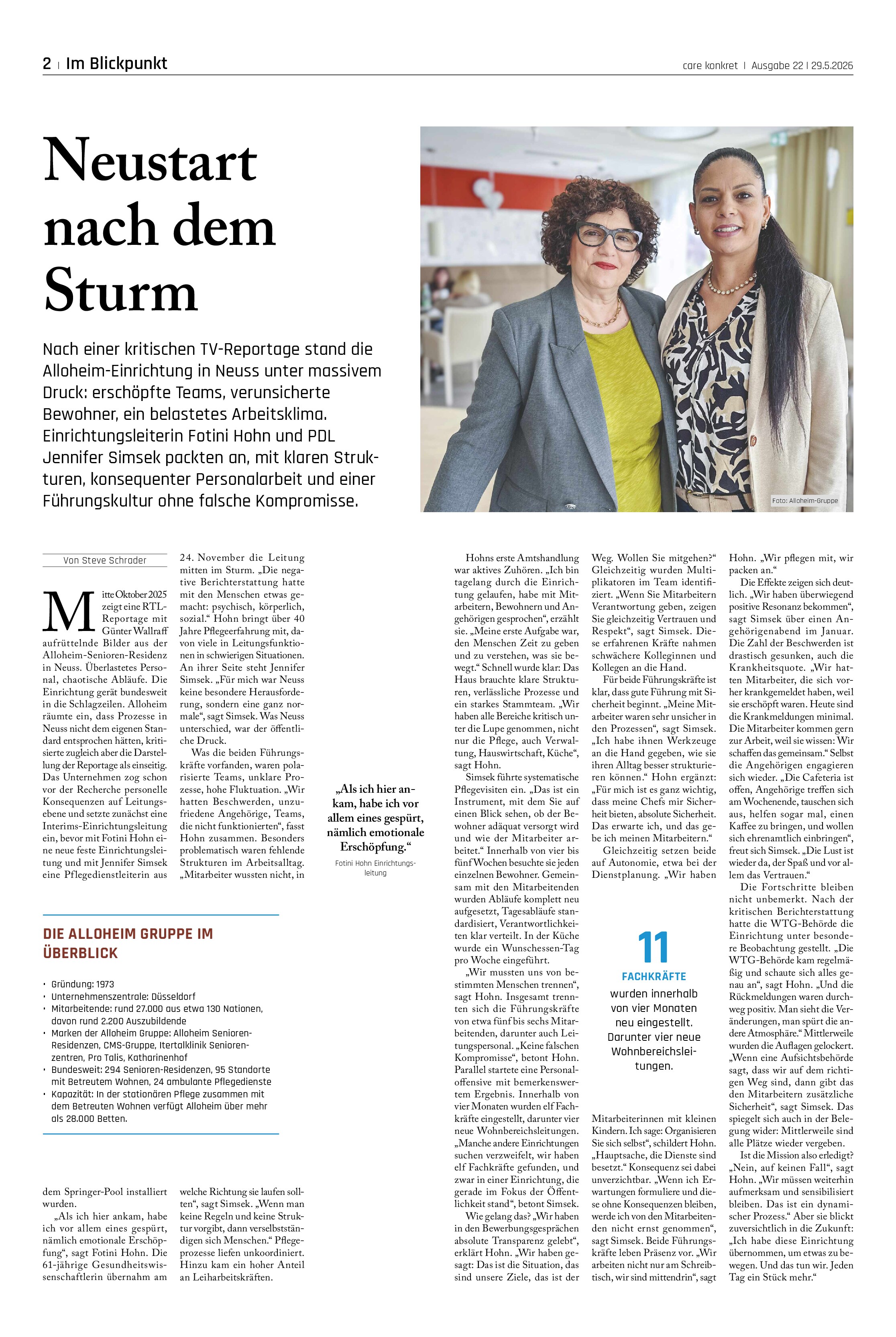Vorschauseite 1: Neustart nach dem Sturm