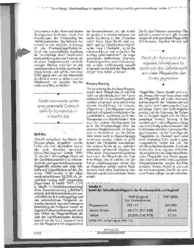 Vorschauseite 4: Krankenpflege in England: höheres Image und längere Verweildauer im Beruf!