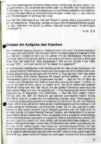 Vorschauseite 1: Dialyse als Aufgabe des Kranken