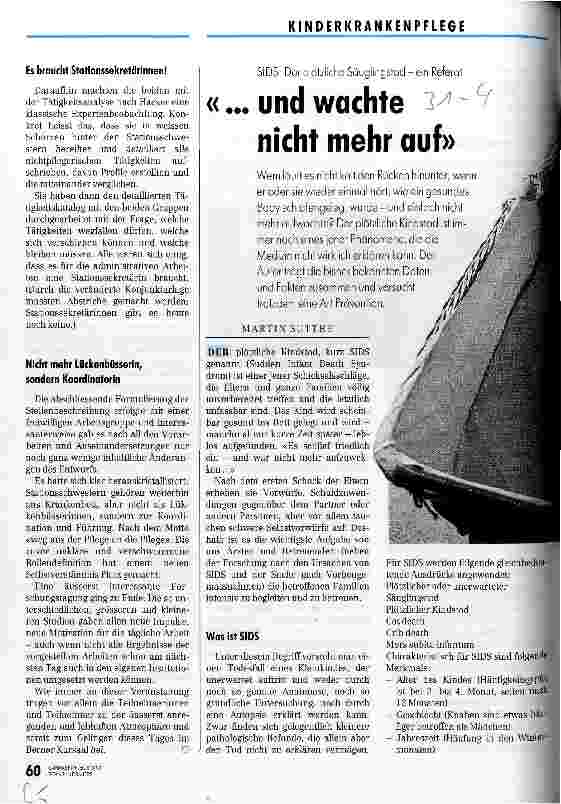 Vorschauseite 1: . .. und wachte nicht mehr auf SIDS: Der plötzliche Kindstod - ein Referat
