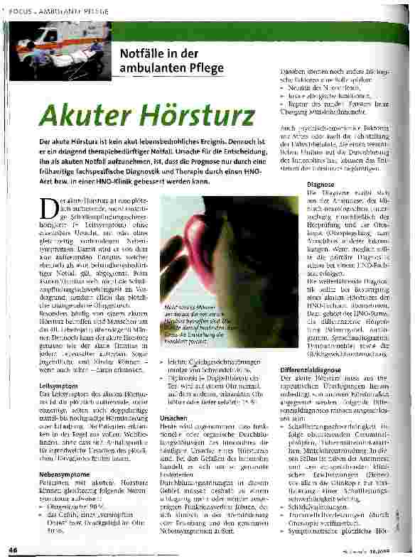 Vorschauseite 1: Akuter Hörsturz