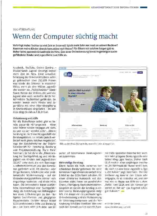 Vorschauseite 1: Wenn der Computer süchtig macht
