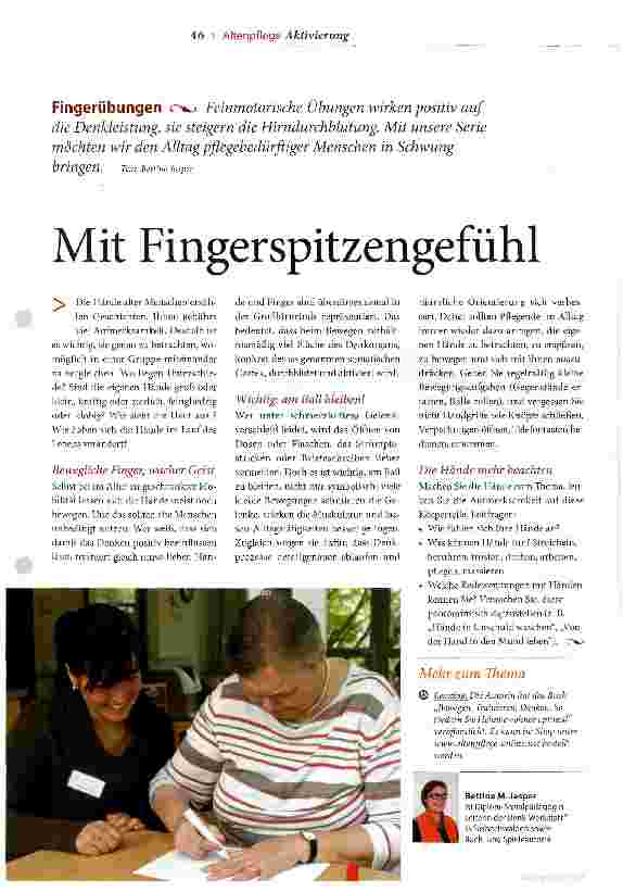 Vorschauseite 1: Mit Fingerspitzengefühl