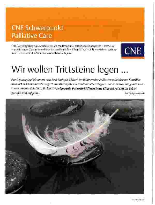 Vorschauseite 1: Wir wollen Trittsteine legen ...