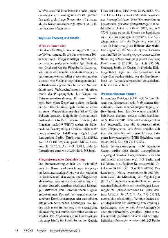 Vorschauseite 3: Pflegeheim und Co. -Bewohnerverträge häufig unzureichend