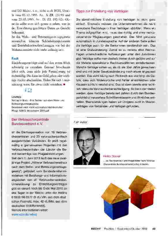 Vorschauseite 4: Pflegeheim und Co. -Bewohnerverträge häufig unzureichend