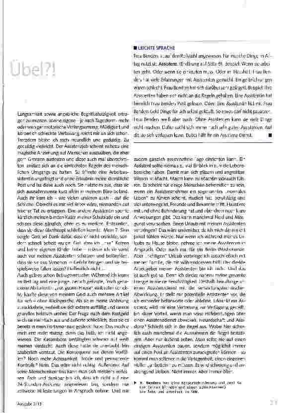 Vorschauseite 2: Assistenz-Ein notwendiges Übel? !