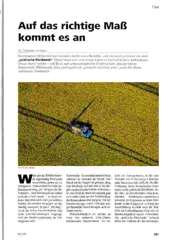 Vorschauseite 1: Auf das richtige Maß kommt es an
