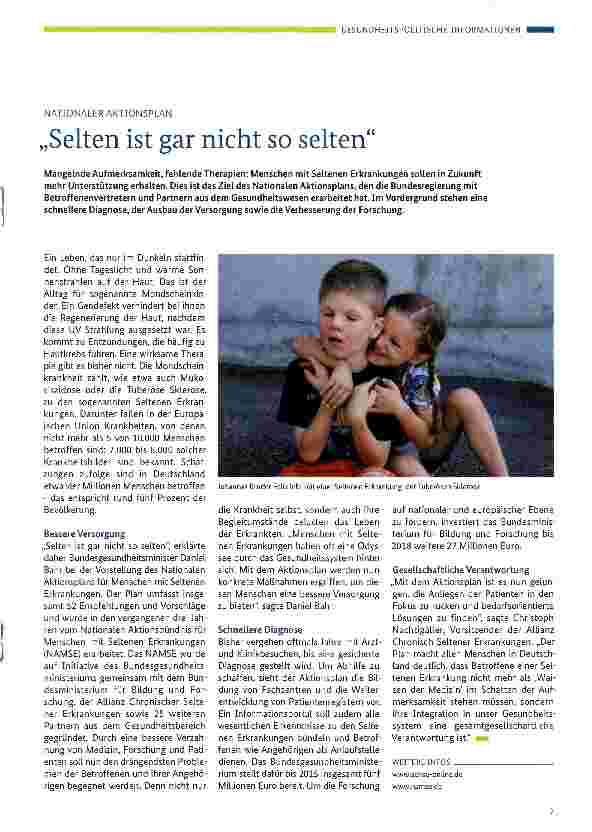 Vorschauseite 1: Selten ist gar nicht so selten