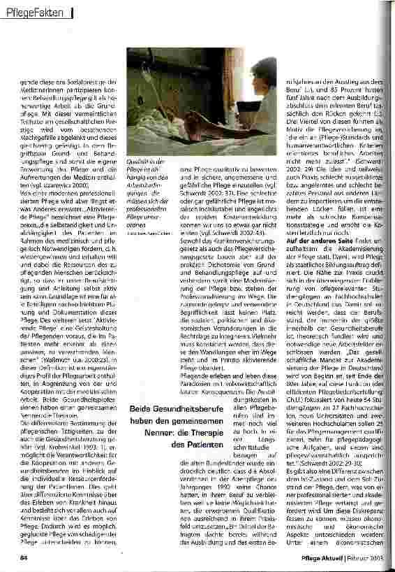 Vorschauseite 3: Pflege benötigt eine wissenschaftliche Basis