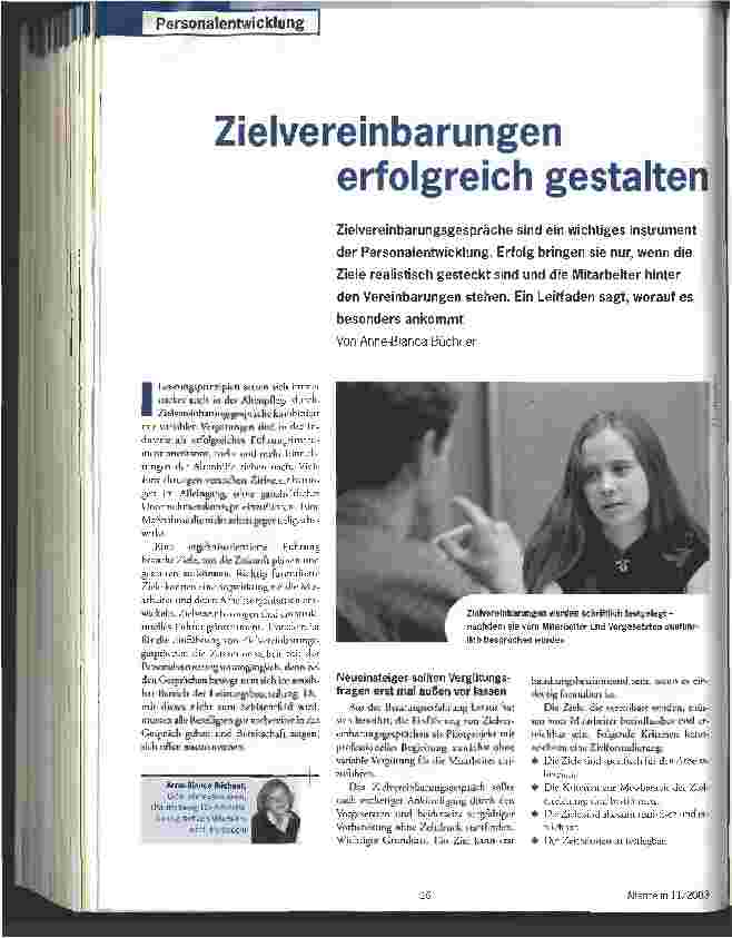 Vorschauseite 1: Zielvereinbarungen erfolgreich gestalten