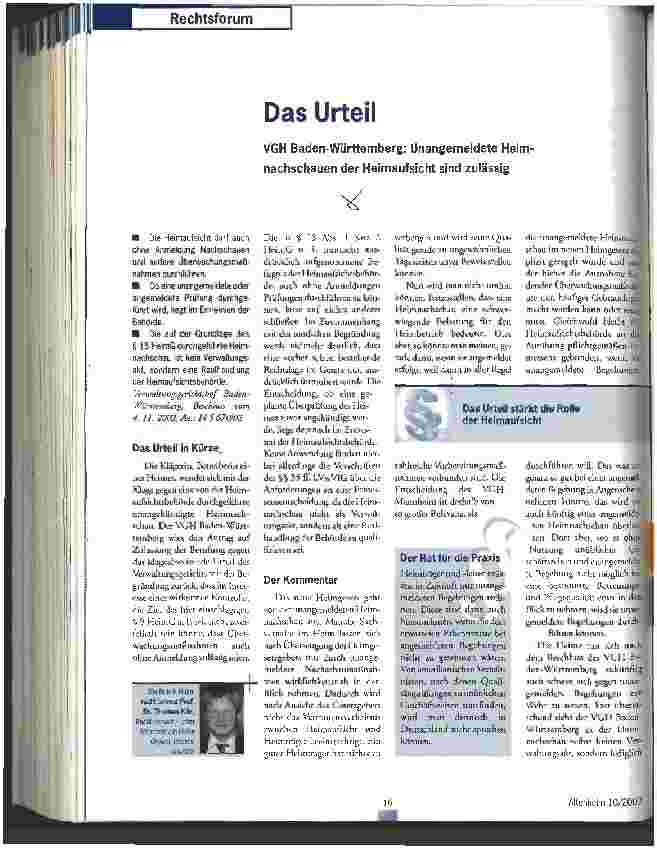 Vorschauseite 1: Das Urteil