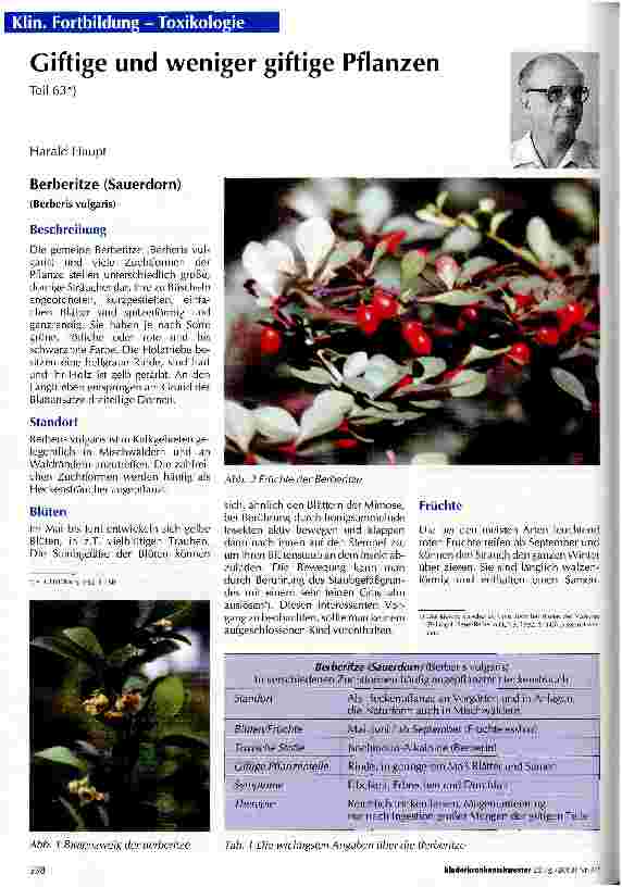 Vorschauseite 1: Giftige und weniger giftige Pflanzen Teil 63