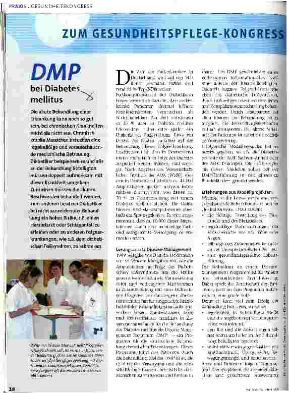 Vorschauseite 1: DMP bei Diatetes mellitus