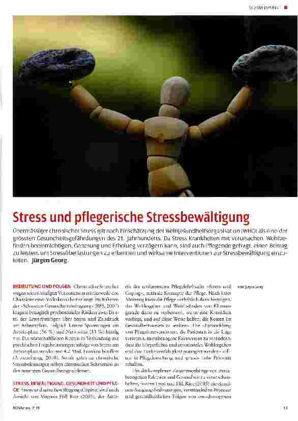 Vorschauseite 1: Stress und pflegerische Stressbewältigung