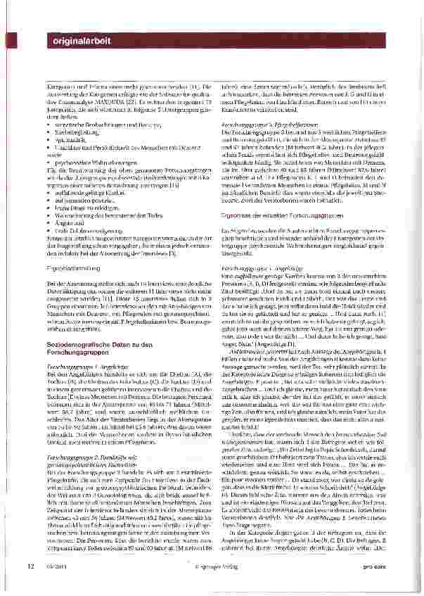 Vorschauseite 4: Wahrnehmungen von Angehörigen und Pflegenden bei Sterbenden mit Demenz