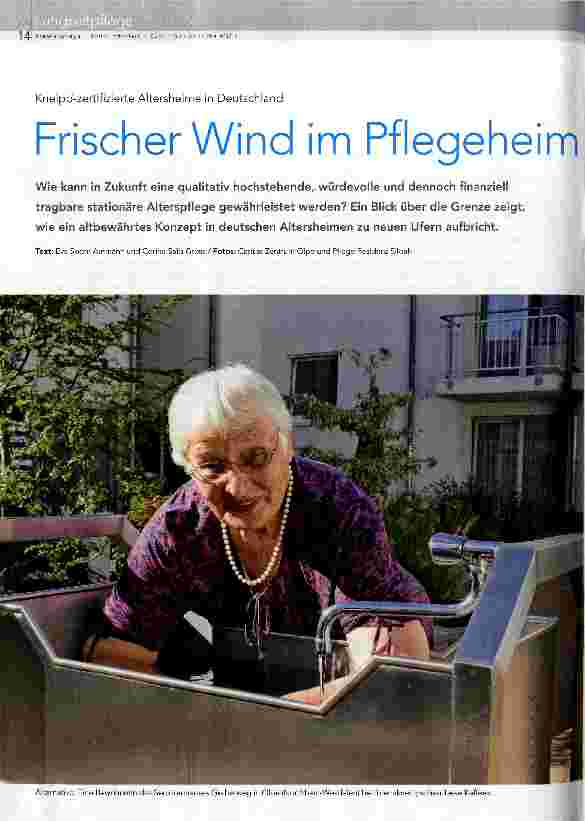 Vorschauseite 1: Frischer Wind im Pflegeheim
