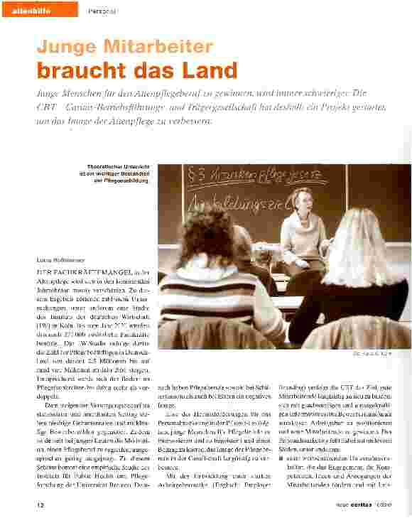 Vorschauseite 1: Junge Mitarbeiter braucht das Land