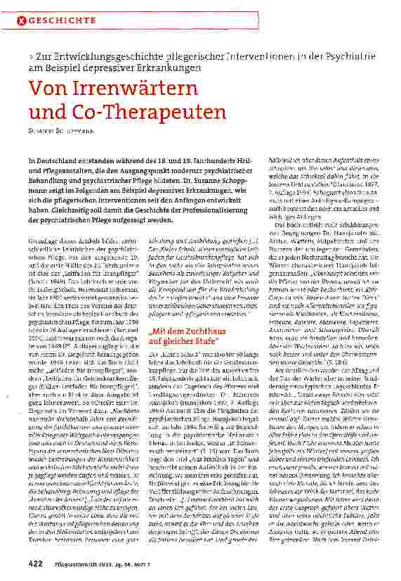 Vorschauseite 1: Von Irrenwärtern und Co-Therapeuten