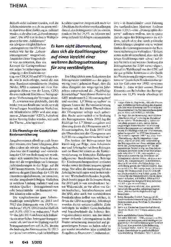 Vorschauseite 2: Alterssicherung der Großen Koalition: Kasse macht sinnlich, aber nicht unbedingt klug