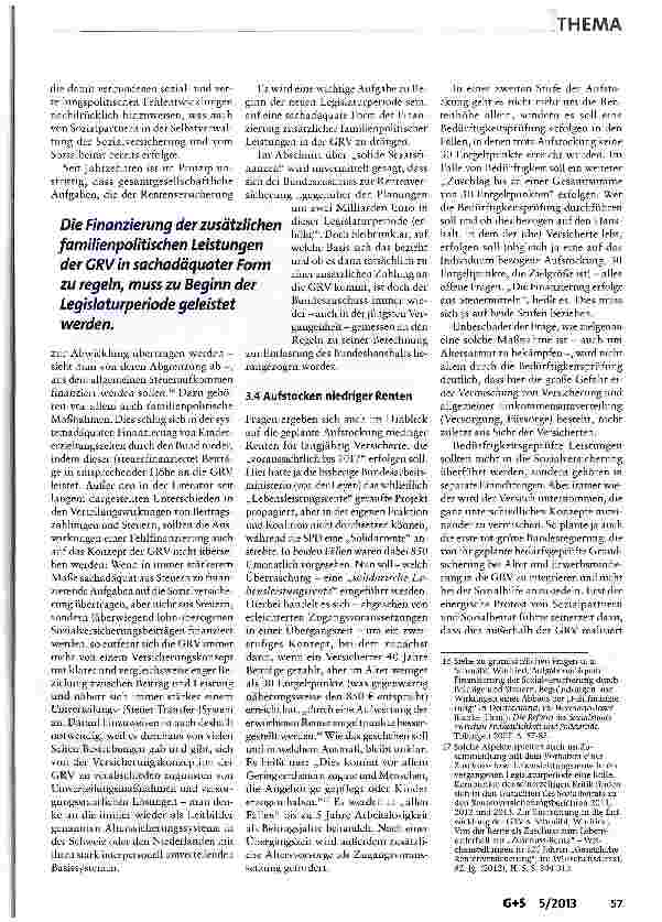 Vorschauseite 5: Alterssicherung der Großen Koalition: Kasse macht sinnlich, aber nicht unbedingt klug