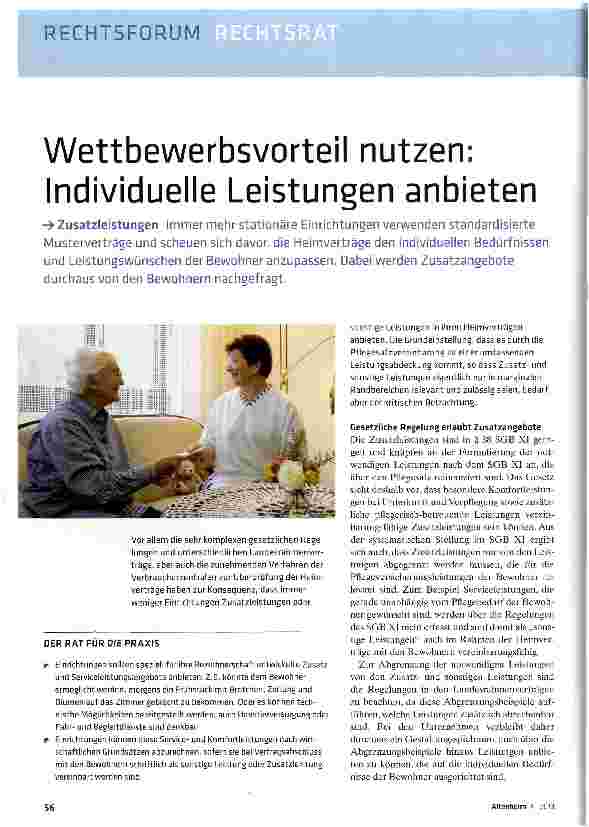 Vorschauseite 1: Wettbewerbsvorteil nutzen: individuelle Leistungen anbieten