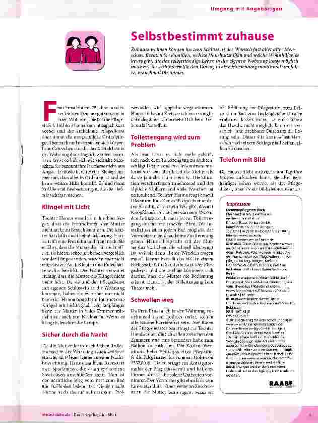 Vorschauseite 1: Selbstbestimmt zuhause