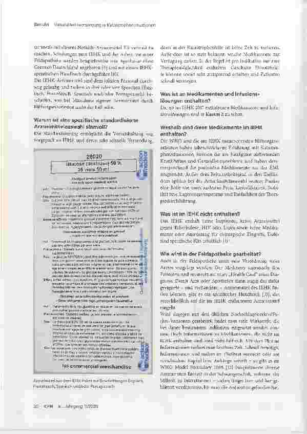 Vorschauseite 4: Pharmazeutisches Know-how in Katastrophensituationen