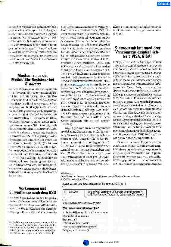Vorschauseite 2: MRSA - Übersicht zu Bedeutung und Management in der stationären Kinderheilkunde