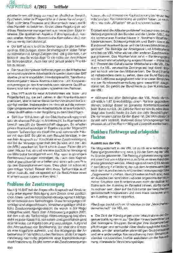 Vorschauseite 2: Flucht aus dem BAT und aus der Zusatzversorgung?