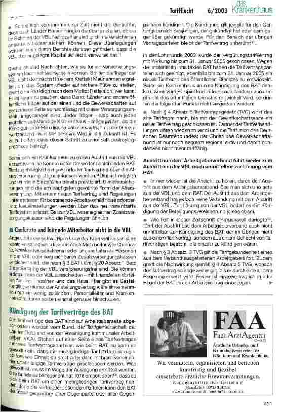 Vorschauseite 3: Flucht aus dem BAT und aus der Zusatzversorgung?