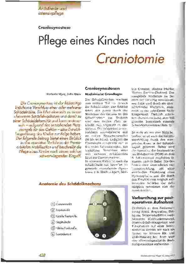 Vorschauseite 1: Pflege eines Kindes nach Craniotomie