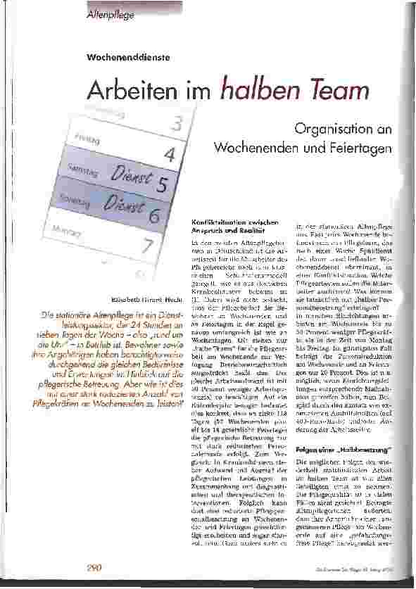 Vorschauseite 1: Arbeiten im halben Team