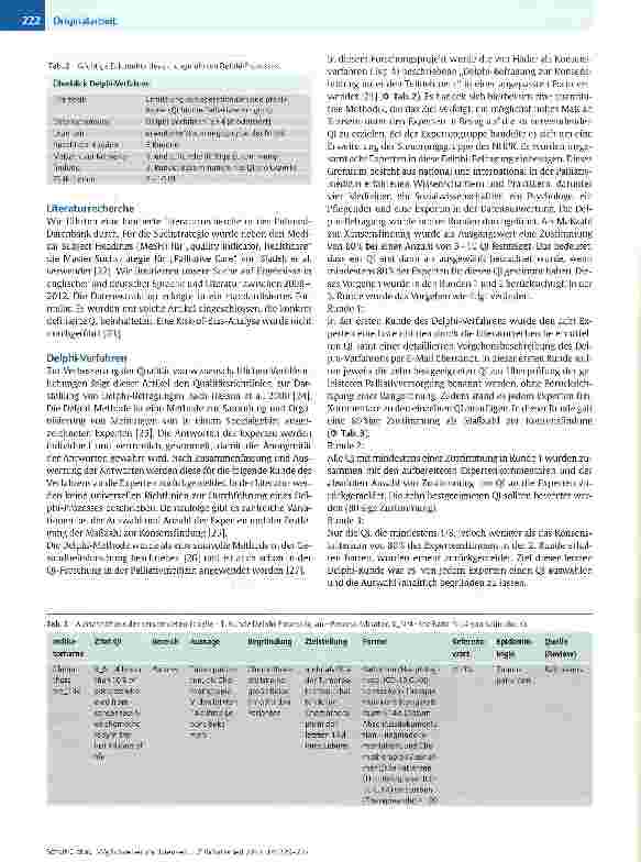 Vorschauseite 3: Möglichkeiten und Grenzen eines Delphi-Verfahrens (Typ 4) bei der Generierung von Qualitätsnormen in der Palliativmedizin