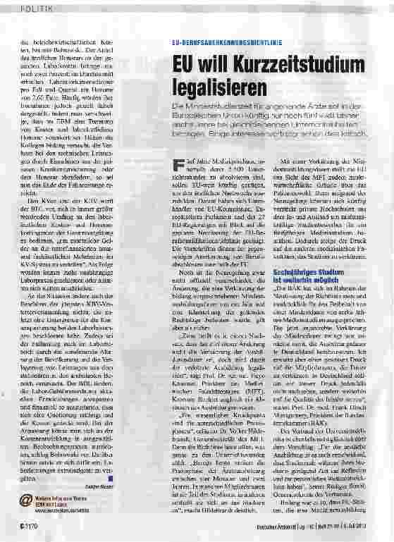 Vorschauseite 3: Mehr Geld für die Grundversorgung