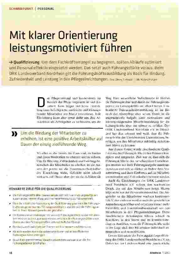 Vorschauseite 1: Mit klarer Orientierung leistungsmotiviert führen